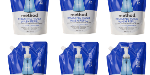 Amazon: Method Foaming Hand Wash Refill 28oz Only $2.84 Each Shipped (= 3 Bottle Refills)