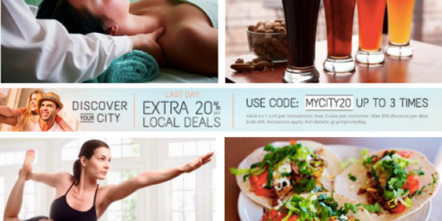 Groupon: Extra 20% Off Any Three Local Deals (Ends Today) – Save on Entertainment, Restaurants, & More