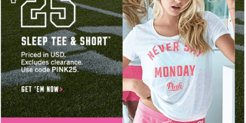 Victoria’s Secret: Sleep Shirt & Sleep Short Set ONLY $25 (+ Free Shipping on $50+ Orders!)