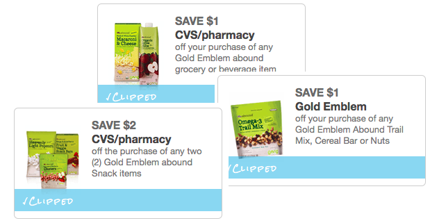 CVS: FREE Gold Emblem Abound Snacks