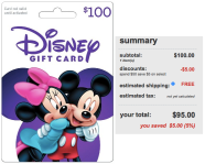  100 Disney Gift Card As Low As 90 25 Shipped