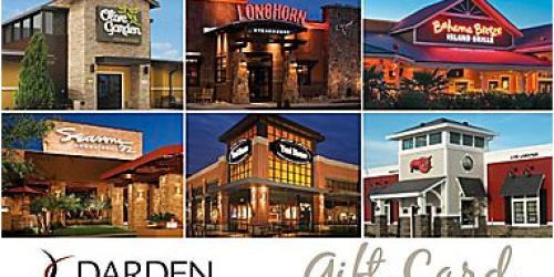 Staples: $50 Darden Restaurant Gift Card Only $41.99 (Includes Olive Garden, LongHorn Steakhouse & More)