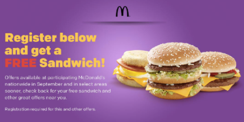 FREE McDonald’s App = Possible FREE Breakfast or Regular Menu Sandwich (1st 8 Million!)