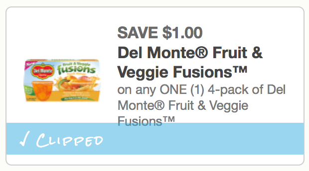 New $1/1 Del Monte Fruit &amp; Veggie Fusions Coupon + 30% Off Cartwheel ...
