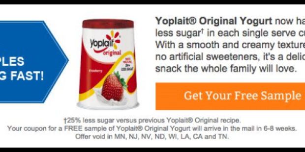 FREE Yoplait Original Yogurt Sample for Select Pillsbury Members (Check Your Inbox)