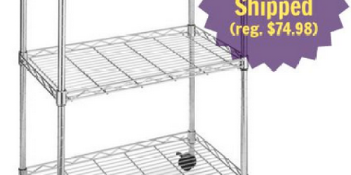 Wire Shelving Cart with 3-Shelves and Rolling Casters Only $24.99 Shipped (Regularly $74.98)
