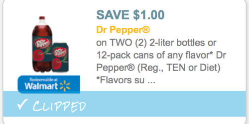 Walmart: Dr. Pepper 2 Liter Bottles ONLY 19¢ Each