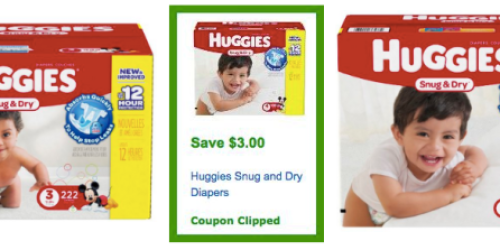 Amazon: $3/1 Huggies Snug and Dry Diapers Coupon + 20% Off Amazon Mom = Diapers Only 11¢ Each