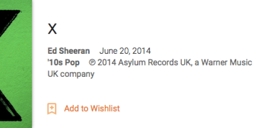 Google Play: X By Ed Sheeran MP3 Album Only 99¢