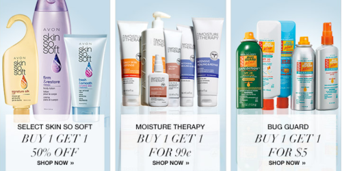 Avon: Free Shipping with ANY $15 Purchase (Today Only) = Great Deals on Skin So Soft Moisturizers & More