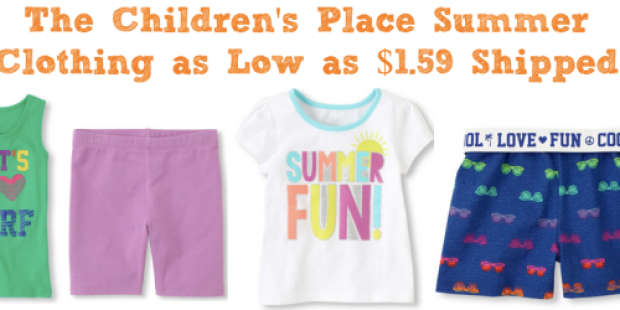 The Children’s Place Summer Tees, Tanks, Shorts & Accessories as Low as ONLY $1.59 Shipped