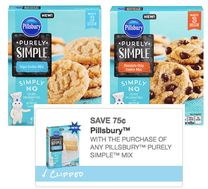 *NEW* $0.75/1 Pillsbury Purely Simple Cake or Cookie Mix Coupon