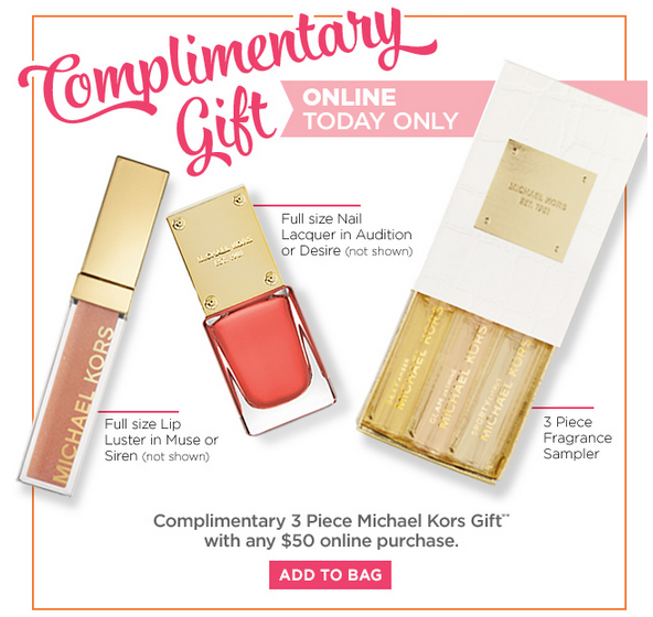 ULTA: Free Michael Kors Gift Set w/ $50 Purchase, Free Weekender Bag w/$30  Fragrance Purchase & More