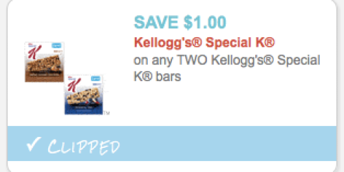 *NEW* $1/2 Kellogg’s Special K Bars Coupon = Only $1.50 Per Box at CVS This Week