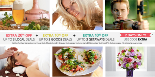 Groupon: Extra 20% Off Local Deals (2 Days Only)