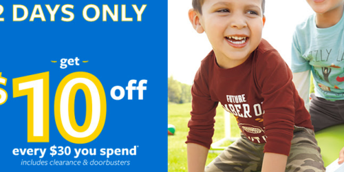 Carter’s & OshKosh B’Gosh: *RARE* $10 Off Every $30 Spent (Including Clearance & Doorbusters!)