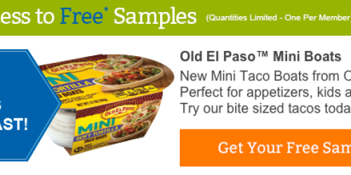 FREE Old El Paso Mini Soft Tortilla Taco Boats Sample for Select Pillsbury Members (Check Your Inbox)