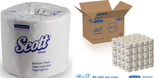 Amazon: 80 Rolls of Scott 100% Recycled Fiber Toilet Paper Only $30.09 Shipped (500 Sheets Per Roll)