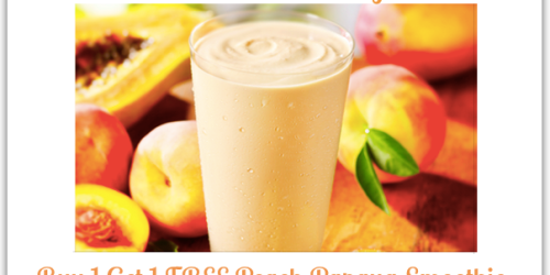 Smoothie King: Buy 1 Get 1 Free Peach Papaya Smoothie Coupon (Valid Today Only)