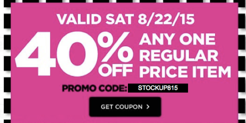 Michaels: 40% ONE Regular Priced Item Coupon (Today Only!)