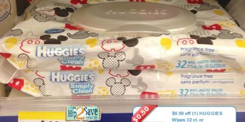 THREE *New* Huggies Coupon = Wipes Only 50¢ at Walgreens & Jumbo Pack Diapers Only $5.16 at CVS