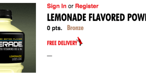 My Coke Rewards: FREE Lemonade Flavored Powerade
