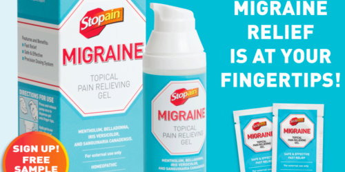 Free Stopain Migraine Topical Pain Relief Gel Sample