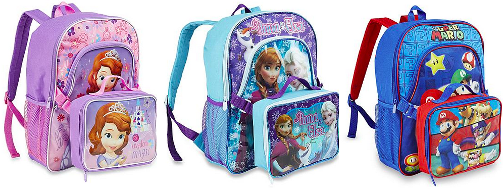 backpacks with lunch boxes attached