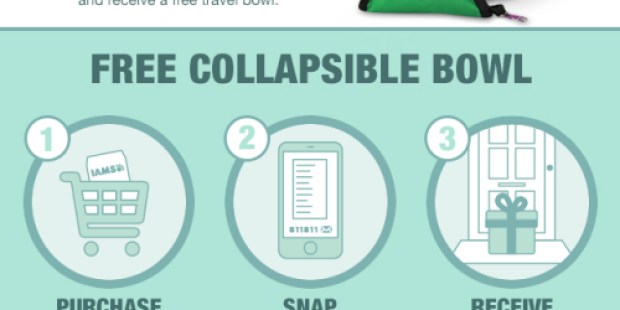 Purchase IAMS Dog Food at Walmart = FREE Collapsible Travel Bowl for Your Dog