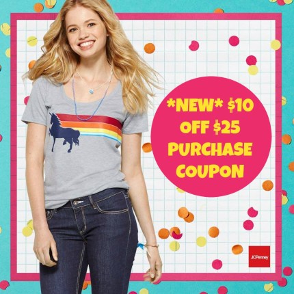 $10 Off $25 JCPenney Purchase In-Store Coupon