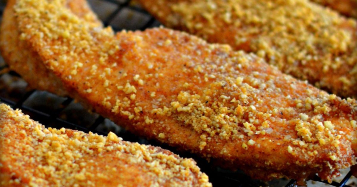Grain-Free Baked Almond Chicken Fingers | Hip2Save