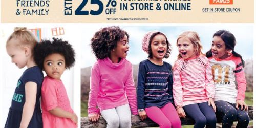 Carter’s & OshKosh B’Gosh: 25% Off Entire Purchase + FREE Shipping On ALL Orders