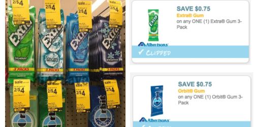 Orbit & Extra Gum 3-Pack Coupons *RESET* = Only 42¢ Per Single Pack at Walgreens