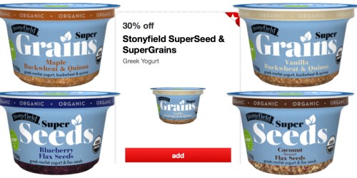 Target: Stonyfield SuperSeed & SuperGrains Greek Yogurt Only 56¢ Each