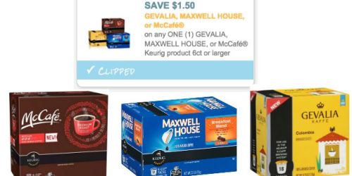 NEW $1.50/1 Gevalia, Maxwell House, McCafe K-Cup Coupon = $4.99 at Walgreens (Starting 9/20)