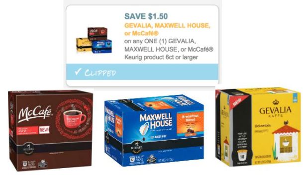 Gevalia, Maxwell House and McCafe coupon