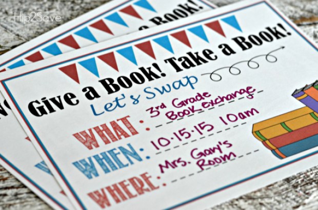 Give a Book! Get a Book! Book Swap Invitation Hip2Save.com