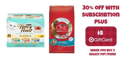 Target.com: BIG Savings on Fancy Feast & Purina Pet Food (After Subscription Discount & Gift Card)