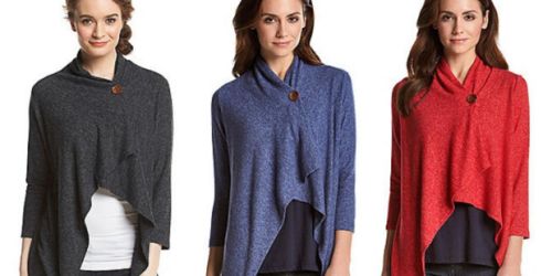 Women’s Bobeau One Button Wrap Cardigans Only $10.49 (Reg. $58) + Cozy Throws Only $10