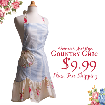 Flirty Apron's Women's Marilyn Country Chic Apron $9.99 + FREE Shipping