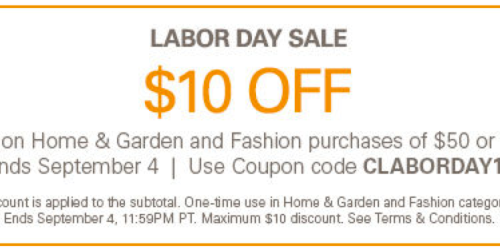 eBay.com: $10 Off $50 Home & Garden OR Fashion Purchase = 2 Pairs of TOMS Shoes $24.99 Each Shipped