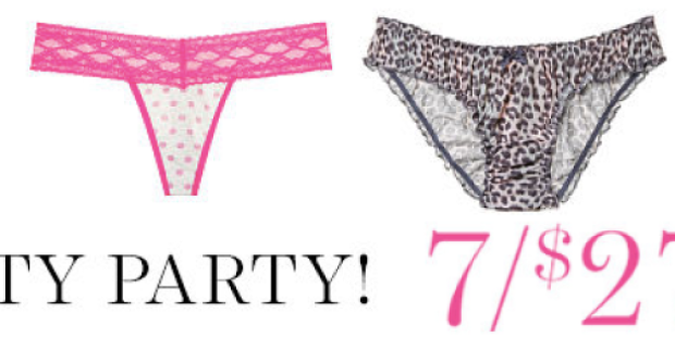 Victoria’s Secret: 7/$27.50 Panty Party Live Now (+ Score $10 Off ANY Bra Purchase)