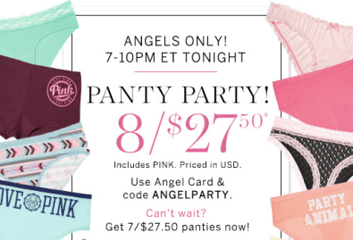 Victoria's Secret Panty Party for Angel Cardholders