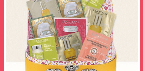L’Occitane: 3 Creams, Shea Butter Lip Balm, 10 Free Samples AND Mini Suitcase ALL For $36 Shipped