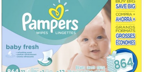 Amazon: Pampers Baby Fresh Wipes 864 Count Only $18.49 Shipped (ONLY 2¢ Per Wipe!)