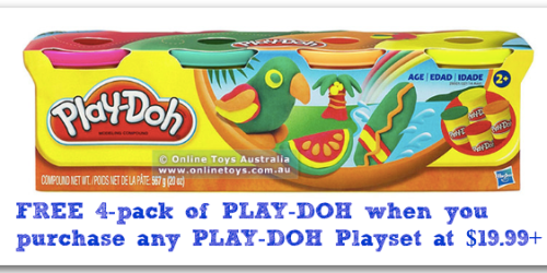 Free Play-Doh 4-Pack W/ Purchase of a Play-Doh Playset Coupon