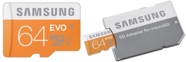 Samsung 64GB microSD Memory Card w/ Adapter