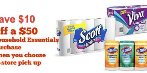 Target.com: $10 Off $50 Household Purchase = Awesome Deals on Scott Toilet Tissue and Kleenex