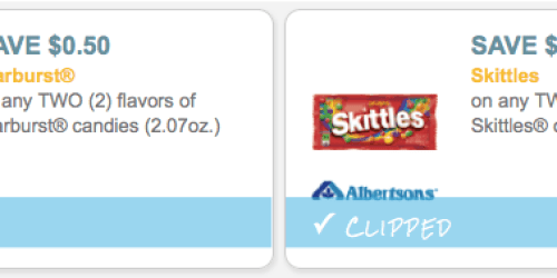 RESET $0.50/2 Starburst & Skittles Coupons = ONLY 44¢ Each at Walgreens and Rite Aid