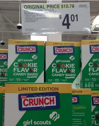 Limited Edition Crunch Girl Scout Cookie Flavored Candy Bars